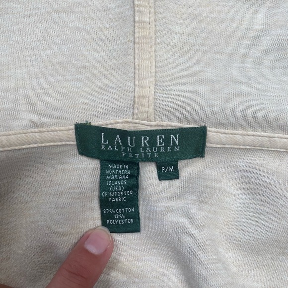 Ralph Lauren petite- stretch cotton button down jacket - Picture 5 of 7